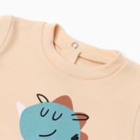 Комбинезон «Крошка Я. Дракоша», рост 62-68 см, бежевый