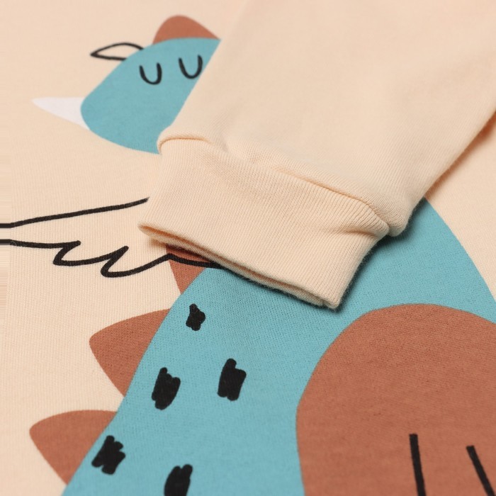 Комбинезон «Крошка Я. Дракоша», рост 62-68 см, бежевый