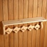 Полка - вешалка для бани и сауны, хвоя, 72.5×21 см, 5 крючков, «Добропаровъ»