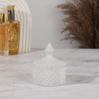 Органайзер для хранения, 1 секция, с крышкой, d=8.3×10.5 см, белый