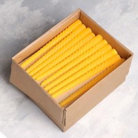 Свеча витая, 2,2х 25 см, жёлтая, "Богатство Аромата"