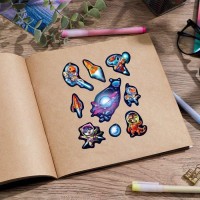 Наклейки бумажные «Космо», 11 × 16 см