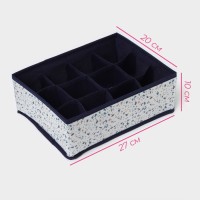 Органайзер для хранения белья Доляна «Мармелад», 12 ячеек, 27×20×10 см, белый