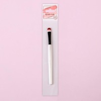 Кисть для макияжа, 13 см, цвет белый/чёрный