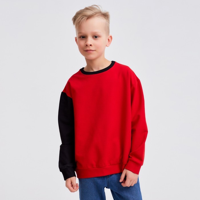 Джемпер для мальчика MINAKU: Casual Collection KIDS, красный, рост 128 см