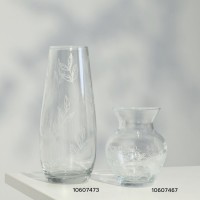 Ваза для цветов «Ботаника» стеклянная, прозрачная, 26 см, 1.7 л.