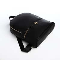 Рюкзак женский из искусственной кожи на молнии, 2 кармана, цвет зелёный