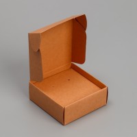 Коробка подарочная под бижутерию крафтовая, упаковка, «With love», 7.5 х 7.5 х 3 см