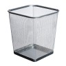 Корзина для бумаг Calligrata, 17 л, сетка, металлическая, квадратная, серебро