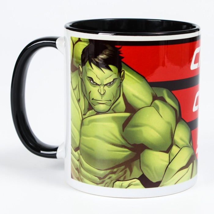 Кружка сублимация "Смелому, сильному, умному", Мстители 350 мл.