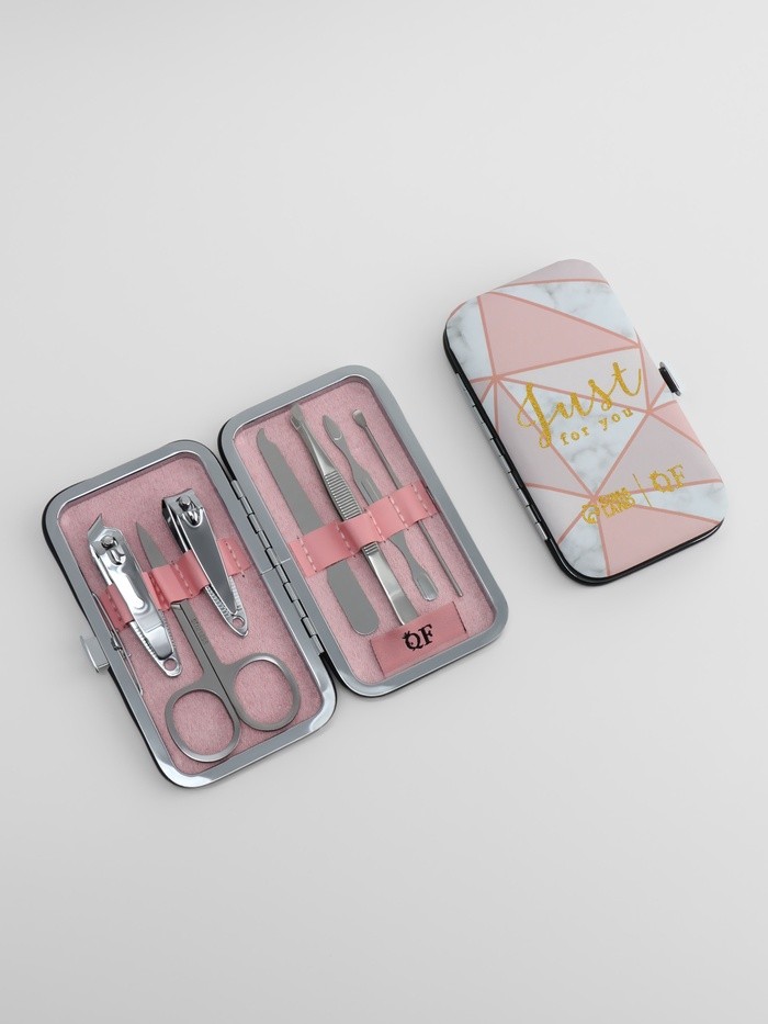 Набор маникюрный Just for you, 7 предметов, в футляре