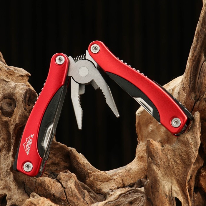 Мультитул 11в1 «Мастер К» в чехле, красный