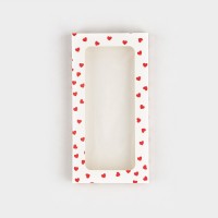 Коробка для шоколада «От всего сердца», с окном, 17.3 х 8.8 х 1.5 см