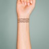 Татуировка на тело чёрная "Браслет. Любовь. Замощение" 20х3 см
