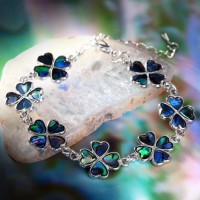 Браслет «Галиотис» клевер, длина 17 см + доп.цепочка 5 см