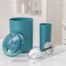 Набор аксессуаров для ванной комнаты «Тринити», 6 предметов (дозатор, мыльница, 2 стакана, ёршик, ведро 6,7 л), цвет синий