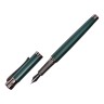 Ручка подарочная перьевая в кожзам футляре Офис корпус зеленый