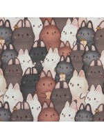 Бумага упаковочная крафтовая «Зайки», 70×100 см