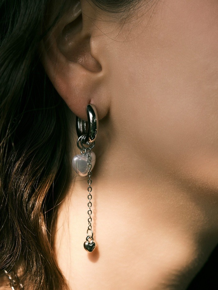 Серьги со съёмным элементом «Трансформер» собачка, цвет белый в серебре