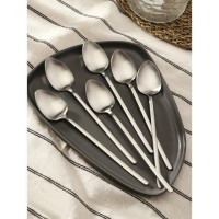 Набор ложек столовых Доляна Sentiment, h=22,5 см, 6 шт, цвет серебряный