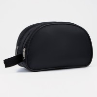 Косметичка, 2 отдела на молниях, цвет чёрный
