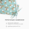 Подушка на стул Этель "Цветы" цв.голубой, 40х40 см, 100% п/э