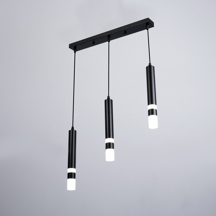 Светильник BayerLux Подвес "Гелла" 3хLED 18Вт 4000К черный 50х4х30-180см