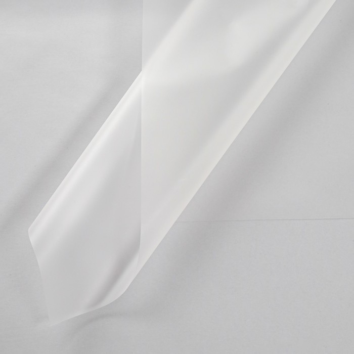 Пленка для декора и флористике, прозрачная матовая в листах, 57×57 см 50 мкм