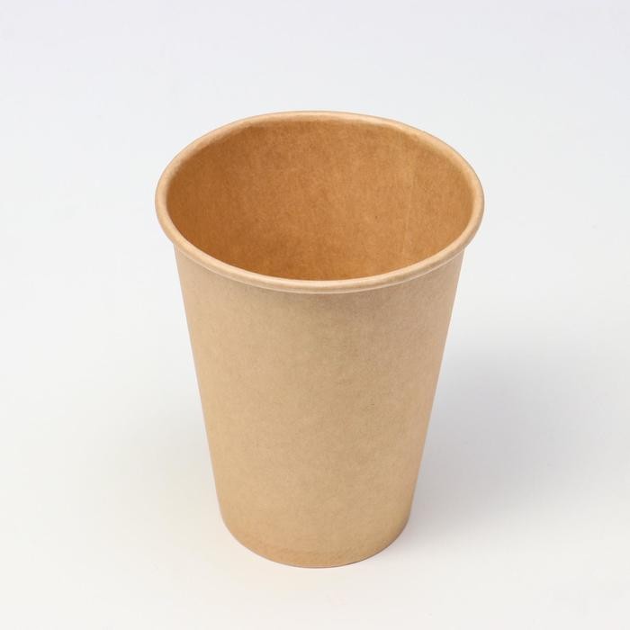 Стакан одноразовый бумажный «Крафт» для горячих напитков, 350 мл, диаметр 90 мм МИКС