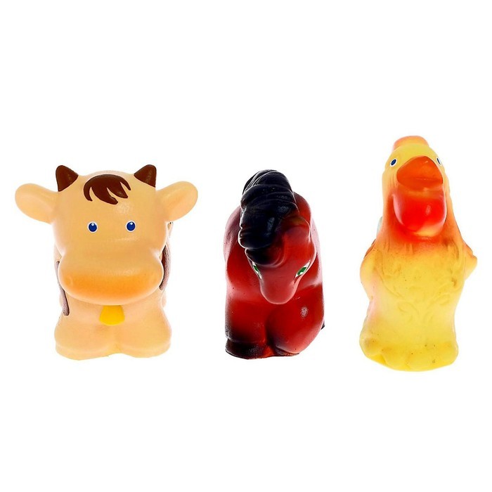 Набор резиновых игрушек «Деревенские животные» Набор резиновых игрушек «Деревенские животные»