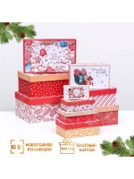 Набор подарочных новогодних коробок 10 в 1 «Исполнения желаний», 30×19×11.5 - 11×6×4 см