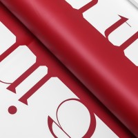 Пленка флористическая, "Любовь в воздухе" 65мкм, винный 58 х 58 см