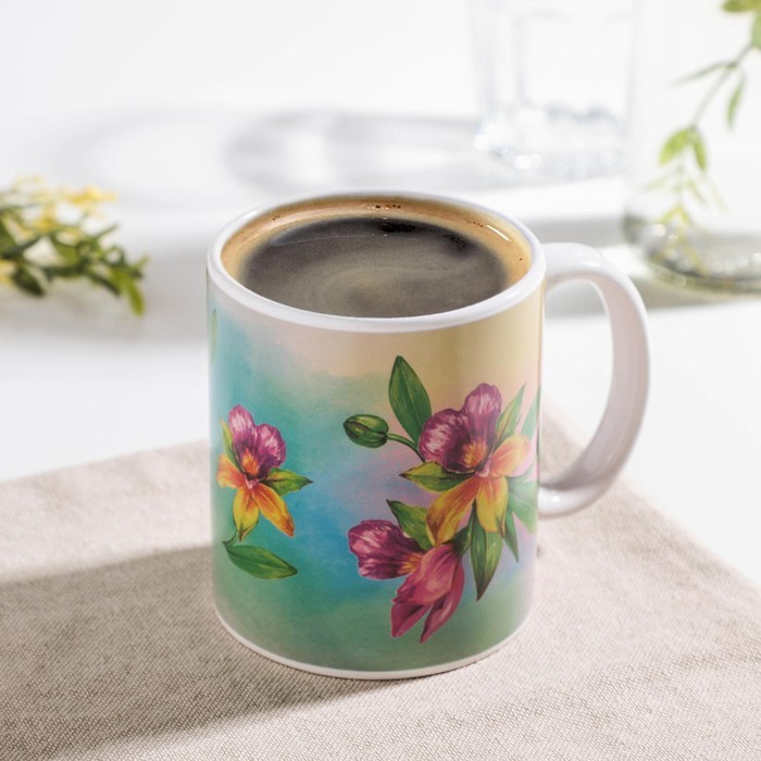 Кружка - хамелеон Доляна «Колибри», 350 мл, керамика, небольшие дефекты