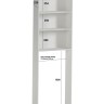 Стеллаж для ванной комнаты «Клик Мебель. Пронто», 660×230×1850 мм, цвет белый Стеллаж для ванной комнаты «Клик Мебель. Пронто», 660×230×1850 мм, цвет белый