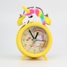 Часы - будильник настольные детские «Единорог», бесшумные, d-6.5 см, 12.5×7.5×5 см