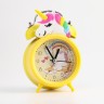 Часы - будильник настольные детские «Единорог», бесшумные, d-6.5 см, 12.5×7.5×5 см