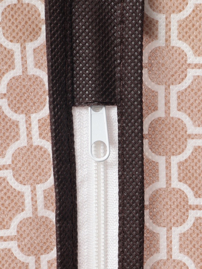 Чехол для одежды Доляна «Браун», ПВХ окно, плотный, 90×60 см, коричневый