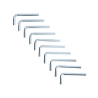 Ключ мебельный ТУНДРА, шестигранный Г-образный, сталь 45, 4 мм, 10 шт.