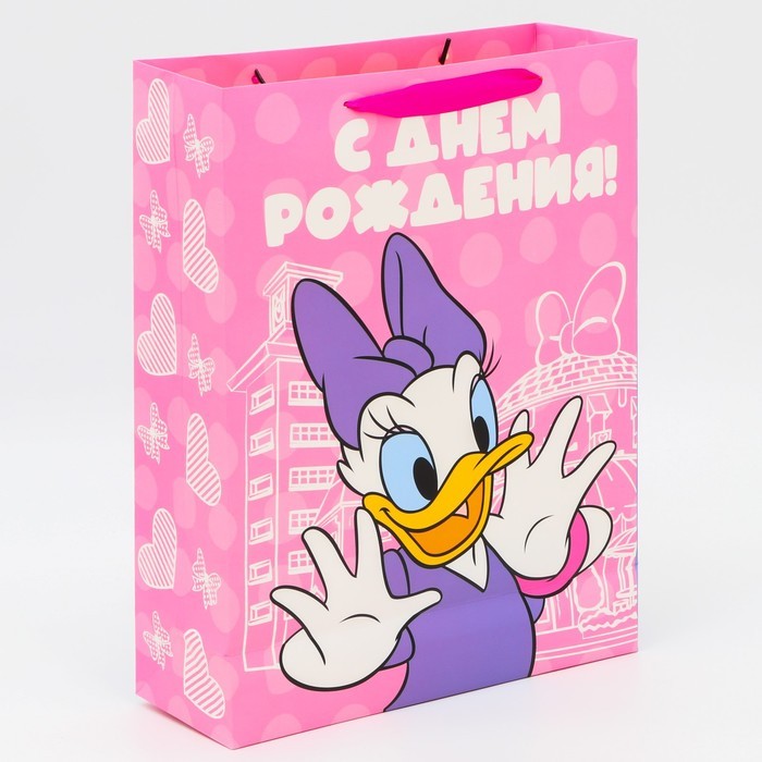 Пакет подарочный "С Днем рождения!", Минни Маус, 31х40х11,5 см
