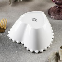 Салатник Magistro «Сердце», 550 мл, d=15,5 см, фарфор, белый