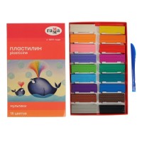 Пластилин 18 цветов 360 г, «Гамма» «Мультики», со стеком