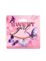 Подвеска с кулоном сердце Sweet girl, 2.4×2.3 см