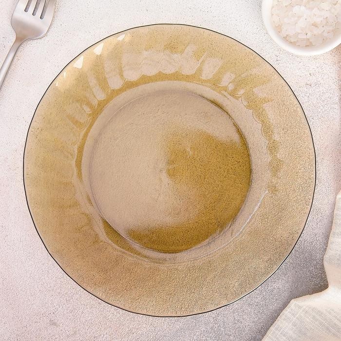 Тарелка обеденная Elica, d=20,5 см, цвет коричневый