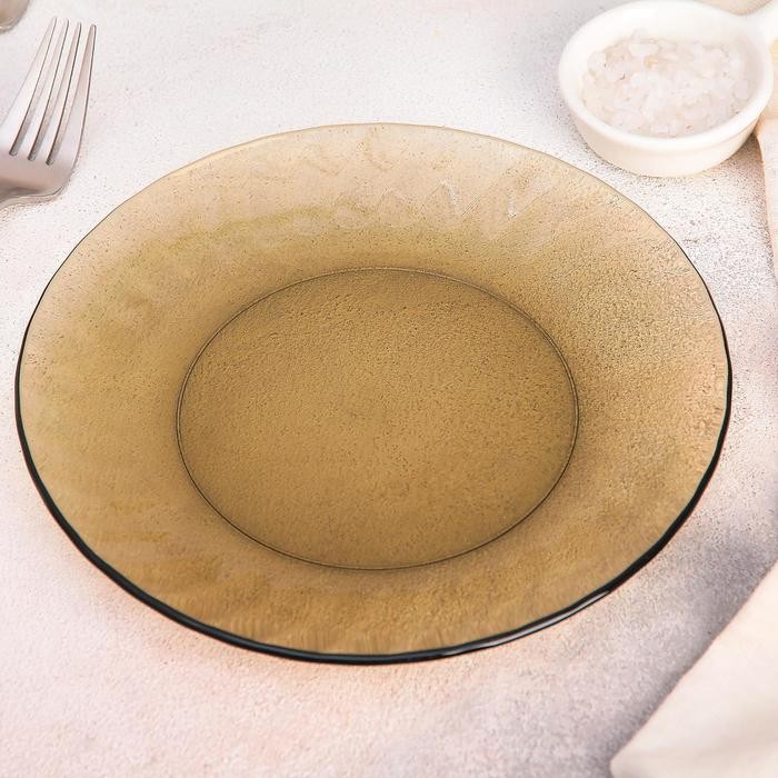 Тарелка обеденная Elica, d=20,5 см, цвет коричневый