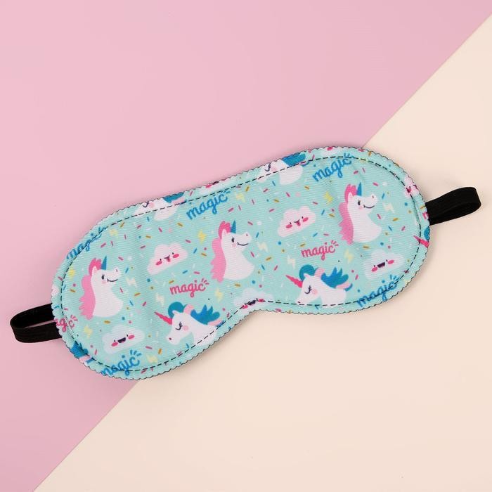 Маска для сна «Единороги», 19.5×8.5 см, резинка одинарная, рисунок МИКС