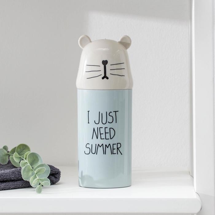 Футляр для зубной щётки и пасты «Ушастик», 19 см, цвет МИКС