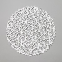 Салфетка сервировочная Доляна  "Трава", цв.молочный, d 38 см