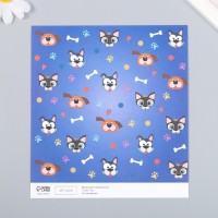 Бумага для скрапбукинга "Пёсики" плотность 180 гр 30,5х32 см