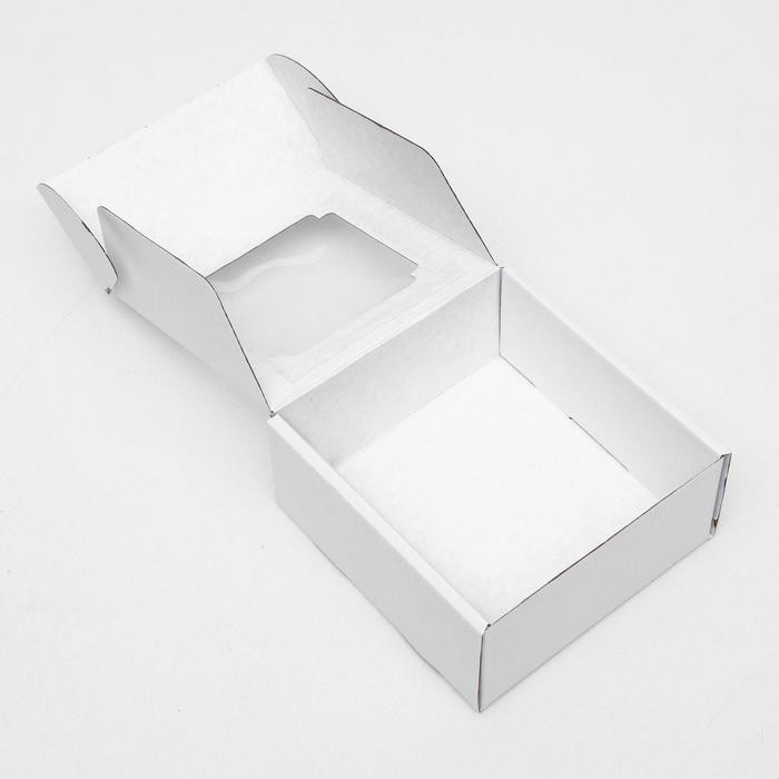 Коробка самосборная, с окном, белая, 19 х 18 х 9 см Коробка самосборная, с окном, белая, 19 х 18 х 9 см