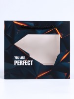 Пакет подарочный с окном Perfect, 25×10×22 см